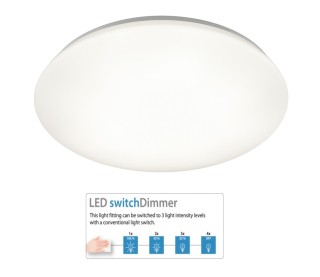 Trio Leuchten R62603001 POTZ - Stmívatelné stropní svítidlo vhodné do koupelny, LED 21W, 4000K, Ø 50cm