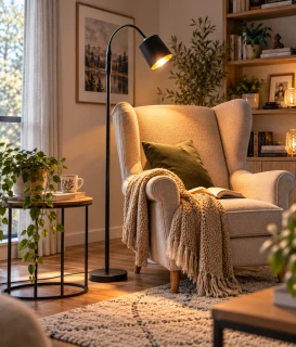 Trio Leuchten R46331079 TOMMY - Moderní stojací čtecí lampa s husím krkem 1 x E14, 130cm výška