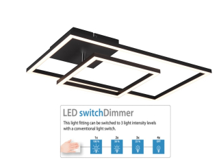 Trio Leuchten R62642132 PADELLA - Stropní lustr stmívatelný klasickým vypínačem, LED 25W, 3000K, 3000lm, 63 x 37cm