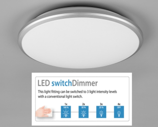 Trio Leuchten R67021187 LIMBUS - Stropní kulatý lustr stmívatelný klasickým vypínačem, LED 20,5W, 3000K, Ø 34cm