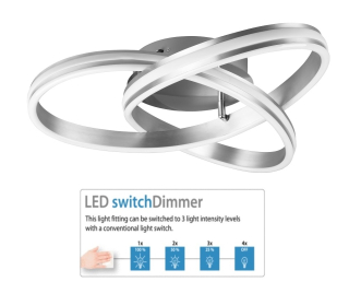 Trio Leuchten 626210107 Nuria - Stropní lustr stmívatelný klasickým vypínačem, LED 58W, 2300+3000+4000K, Ø59cm