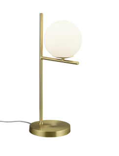 Trio Leuchten 502000108 PURE - Mosazná stolní lampa s kulatým skleněným stínidlem 1 x E14