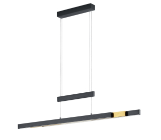 Trio Leuchten 375310502 TRAJAN - LED stahovací svítidlo nad stůl, dotykem stmívatelné, LED 42W + 12W, 2700K - 5000K, šířka max 150cm