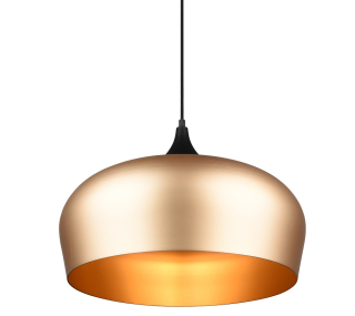Trio Leuchten 310890108 CHIRON - Závěsný kulatý lustr v matné mosazi 1 x E27, Ø 45cm