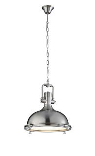 Trio Leuchten 301800107 BOSTON - Závěsné industriální svítidlo v matném niklu, 1 x E27 Ø 39cm