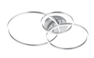 Trio Leuchten 670810607 WINONA - LED stropní svítidlo s dálkovým ovladačem, LED 28W + RGB (do stropu ), 2700 - 6500K, 78 x 60cm