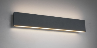 Trio Leuchten 225174742 CONCHA - LED nástěnné obousměrné svítidlo v antracitové barvě stmívatelné klasickým vypínačem, LED 18W, 3000K, 47cm