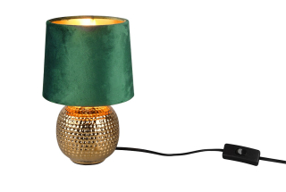 Trio Leuchten R50821015 SOPHIA - Moderní stolní lampička s keramickým podstavcem a stínidlem v zelené barvě 1 x E14