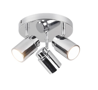 Trio Leuchten 880430306 ANGELO - Stropní bodové svítidlo do koupelny v lesklém chromu 3 x GU10, IP44