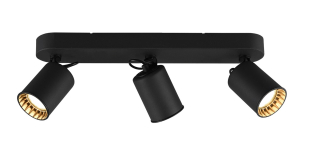 Trio Leuchten 803500332 PAGO - Stropní bodové svítidlo v černé barvě 3 x GU10, 41cm