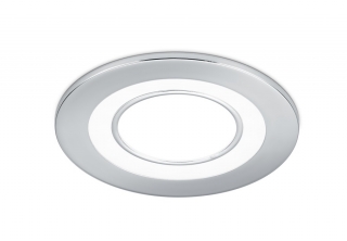 Trio Leuchten 652510106 CORE - LED podhledové svítidlo v lesklém chromu, LED 5W, 3000K, Ø 8,2cm