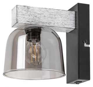 Rabalux 3081 CARDAMOM - Nástěnné svítidlo s dřevěným prvkem, 1 x E14