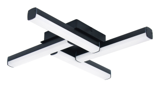 Rabalux 2168 EVAN - Stropní LED svítidlo do koupelny v černé barvě, LED 18W, 4000K, 42 x 42cm, IP44