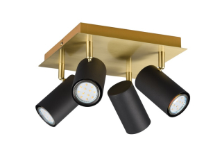 Trio Leuchten 802430480 MARLEY - Stropní bodové svítidlo v černo zlaté barvě 4 x GU10, 24 x 24cm