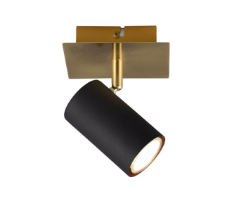 Trio Leuchten 802400180 MARLEY - Bodové svítidlo na zeď nebo na strop v černo zlaté barvě 1 x GU10, 