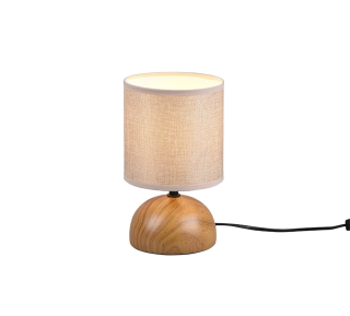 Trio Leuchten R50351035 LUCI - Stolní lampička s podstavcem v imitaci dřeva 1 x E14, 23cm