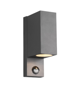 Trio Leuchten 214269242 ROYA - Nástěnné venkovní, dvousměrné svícení, šedá antracit, senzor pohybu, 2 x GU10, IP44