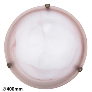 Rabalux 3353 ALABASTRO TOBBACO - Stropní skleněné svítidlo, 2 x E27, Ø 40cm