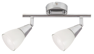 Rabalux 6768 NICOLETTE - Bodové svítidlo na zeď nebo na strop v lesklém chromu, 2 x E14