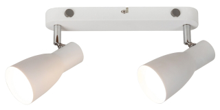 Rabalux 6027 EBONY - Bodové svítidlo v bílé barvě se dvěma vypínači, 2 x E27