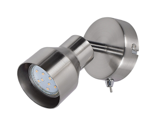 Rabalux 3183 BLAKE - Bodové svítidlo v saténovém chromu s vypínačem, 1 x GU10