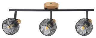 Rabalux 3129 GRENDEL - Stropní bodové svítidlo v imitaci dřeva, 3 x E14, 53cm