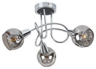 Rabalux 5348 TAMARA - Stropní svítidlo se zakroucenými rameny a kouřovými skly, 3 x E14, Ø 35cm