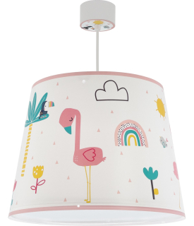 Dalber 82462 FLAMINGO - Dětské závěsné svítidlo s plameňáky  + Dárek LED žárovka