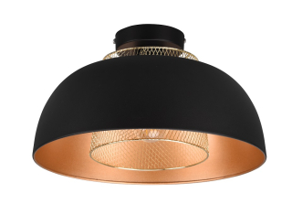 Trio Leuchten R60811032 PUNCH - Stropní lustr v černé barvě, 1 x E27, Ø 35cm