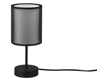 Trio Leuchten 511400132 BURTON - Stolní moderní lampa v černé barvě s dvojtým stínidlem, 1 x E14, 28cm