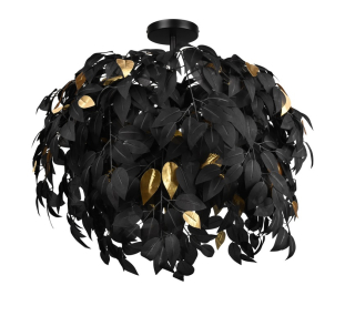 Trio Leuchten R60463032 LEAVY - Moderní stropní lustr s lístečky Ø 70cm, 3 x E14