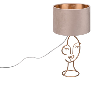 Trio Leuchten R51221044 MARY - Moderní stolní lampa s kovovým podstavcem a stínidlem v béžovo zlaté barvě 1 x E27, 45cm