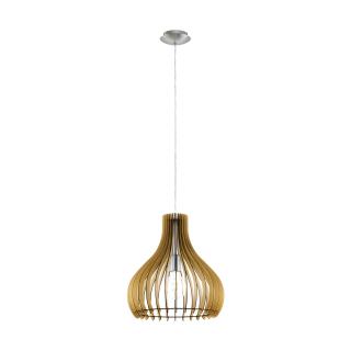Eglo 96258 TINDORI - Závěsné dřevěné svítidlo v barvě javoru, 1 x E27, Ø 38cm