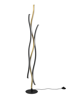 Trio Leuchten 441210308 BLAZE - Stmívatelná LED stojací lampa se změnou barvy světla, LED 28W, 2300+3000+4000K, 138cm, mosaz + černá