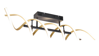 Trio Leuchten 641810208 SEQUENCE - Stropní lustr stmívatelný klasickým vypínačem, LED 38W, 2300+3000+4000K, 90cm, mosaz