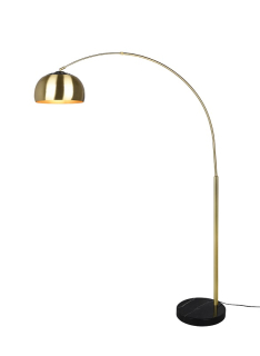 Trio Leuchten 411700108 ARGENTINA - Stojací oblouková moderní lampa v matné mosazi, 1 x E27, 200cm