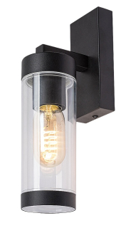 Rabalux 7386 KOLTA - Nástěnné venkovní svítidlo v černé barvě, 1 x E27, IP44