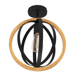 Eglo 43736 BASILDON - Stropní lustr se dřevem, 1 x E27