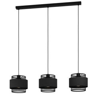 Eglo 43669 BAZELY - Moderní závěsný vintage lustr nad jídelní stůl nebo sedačku, 3 x E27, 99cm