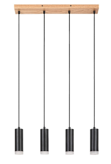 Rabalux 72124 TORAS - Závěsné svítidlo se dřevěnou monturou, 4 x GU10, 60cm