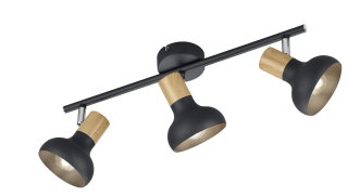 Trio Leuchten R81523032 LATIKA - Stropní lampa v černé barvě, 3 x E14
