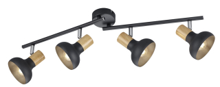 Trio Leuchten R81524032 LATIKA - Stropní lampa v černé barvě, 4 x E14