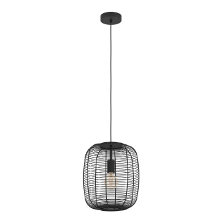 Eglo 43965 RINROE - Závěsné vintage svítidlo v černé barvě 1 x E27, Ø 32,5cm