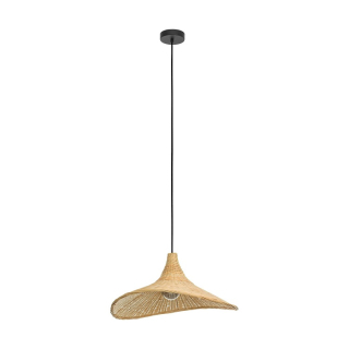Eglo 43869 HAXEY - Vintage dřevěný závěsný lustr, 1 x E27, Ø 50cm