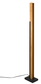 Trio Leuchten 441610132 KERALA - Dotykem stmívatelná stojací lampa dřevěná, LED 16W, 3000K, 120cm výška