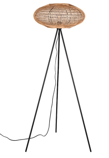 Trio Leuchten 612300236 HEDDA - Stojací lampa na trojnožce se stínidlem ze sisalového lana 2 x E27, Ø 52cm