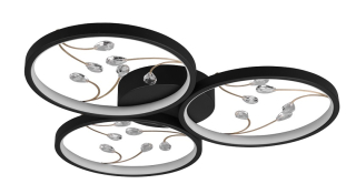 Trio Leuchten 642110332 GROOVY - Stropní lustr stmívatelný klasickým vypínačem, LED 30W, 3000K, Ø 62cm