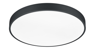 Trio Leuchten 627415032 WACO - Stropní černé kulaté svítidlo stmívatelné nástěnným stmívačem, LED 52,5W, 2300 + 3000+ 4000K, Ø 49cm 