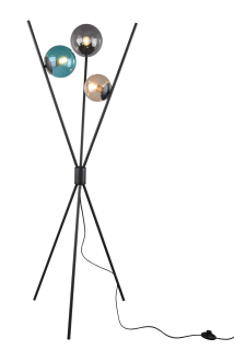 Trio Leuchten 403400317 LANCE - Stojací moderní lampa s barevnými skly, 3 x E14, 156cm