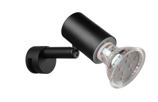 Trio Leuchten 283500132 LORENZO - Svítidlo k montáži na zrcadlo v černé, 1 x GU10, IP44